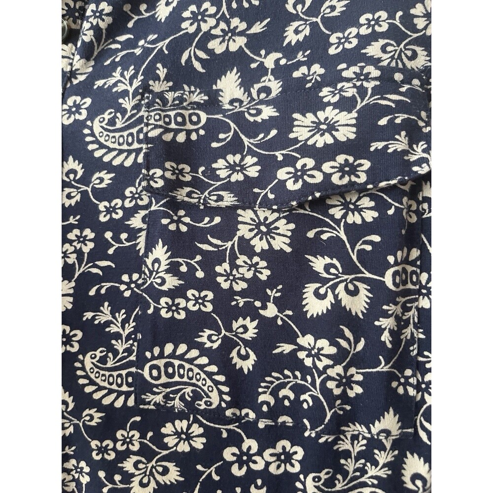 Fat Face Cotton Shirt Dress Navy Floral Tie Waist Midi UK 10 US 6 - Picture 13 of 13